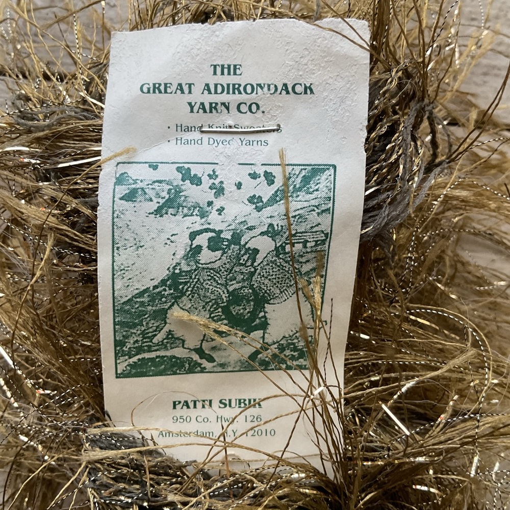 The Great Adirondack Yarn Co Whiskers Moss Eyelash Yarn Metallic CarryAlong